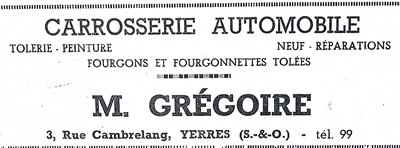 Carosserie Grgoire vers 1950