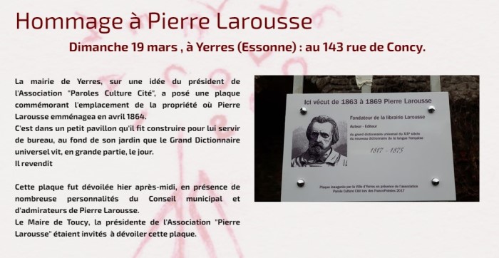 Hommage Larousse 2018