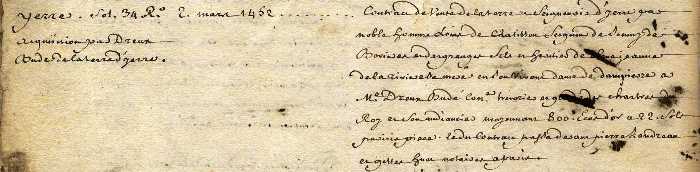 Acte de vente à Dreux Budé