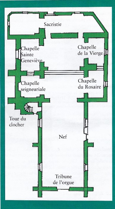 Plan de l'glise Saint Honest